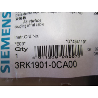 Siemens 3RK1-901-0CA00 Receptacle 3RK19010CA00 (Pack of 10)