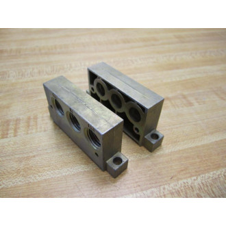 Numatics 229-719 229719 End Plates 18 Inch NPT One Pair With O-Rings Sets Of 2 (Pack of 3) - Used