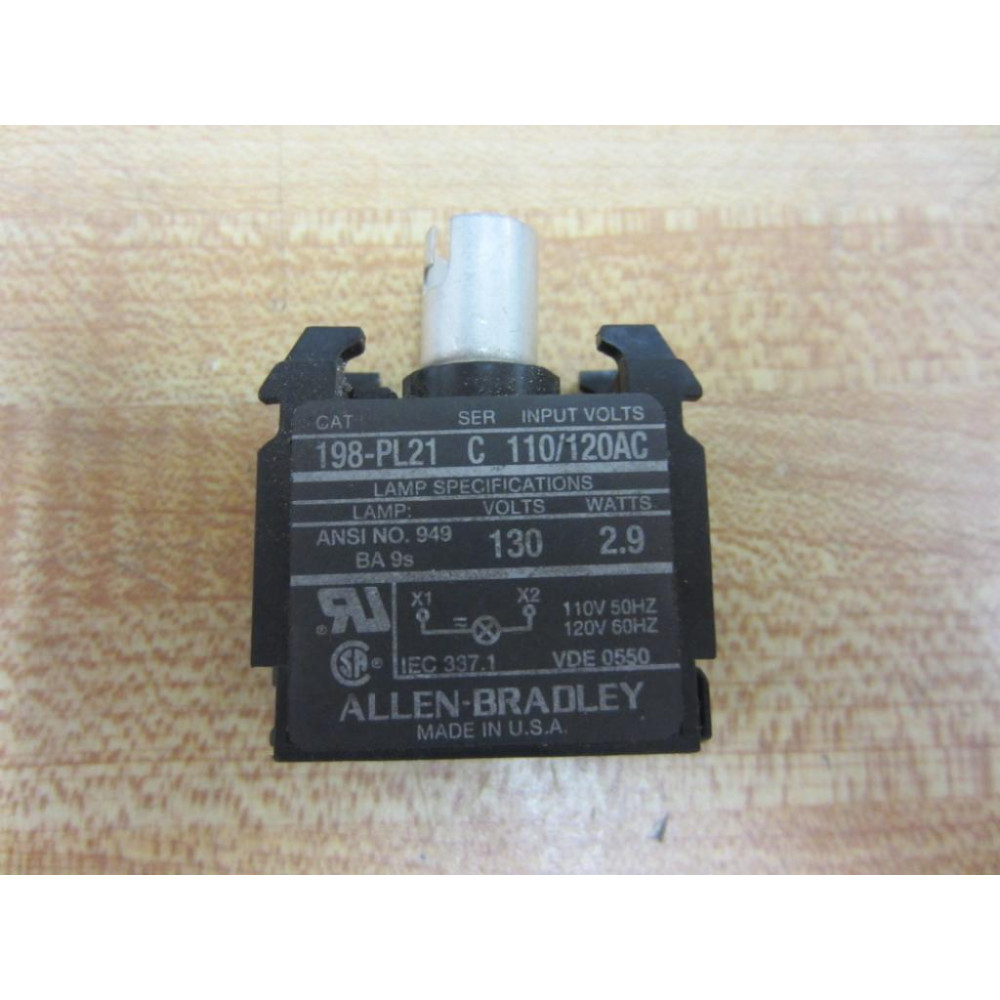 Allen Bradley 198-PL21 Pilot Light 198PL21 Ser. C - New No Box