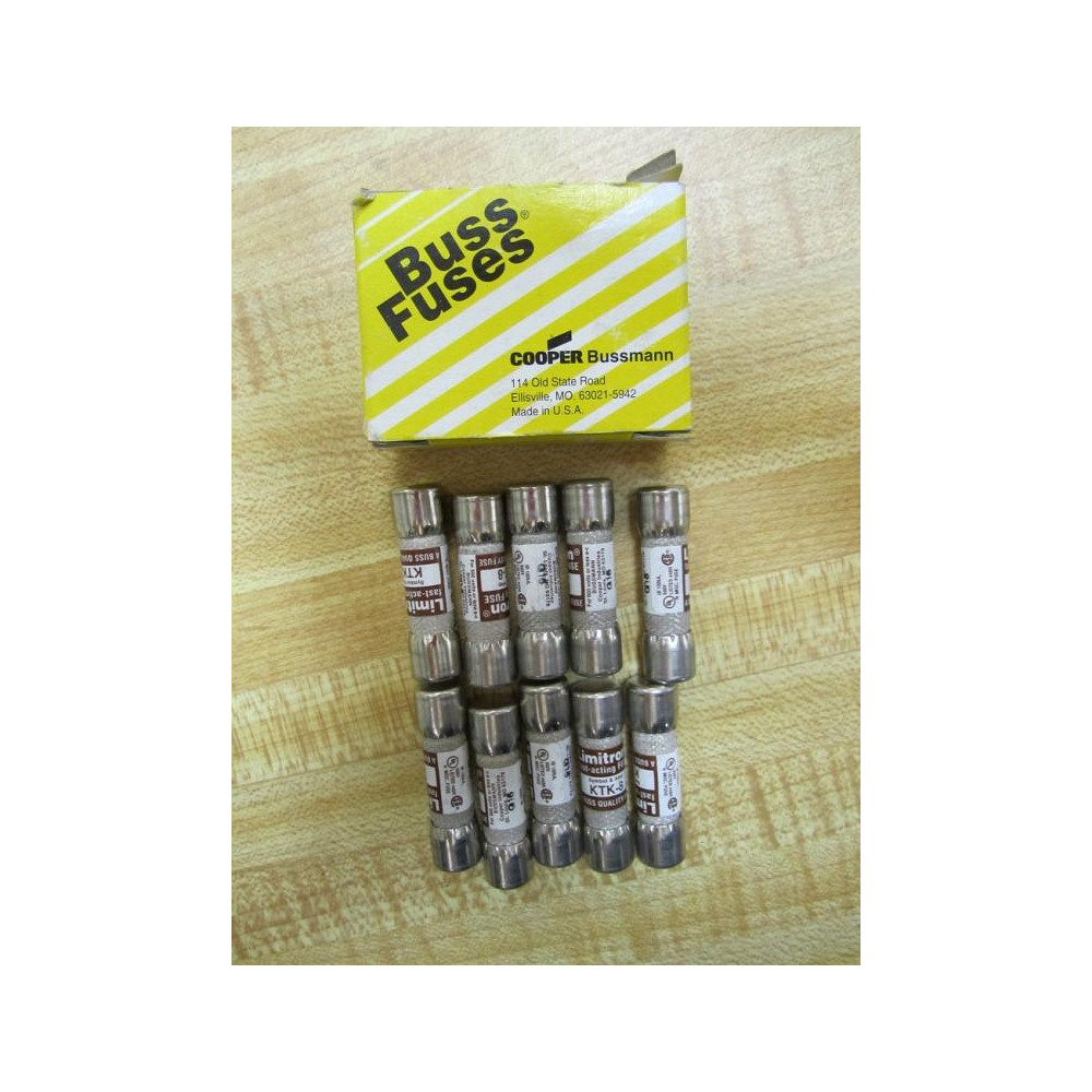 Buss KTK-8 Bussmann Fuse Cross Ref 6F133 (Pack of 10)