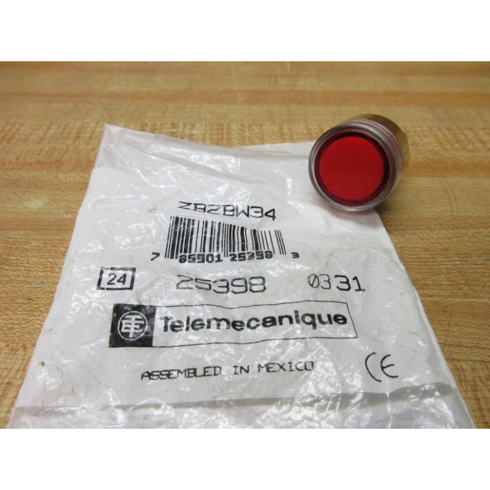 Telemecanique ZB2-BW34 Red Button ZB2BW34 25398 Red
