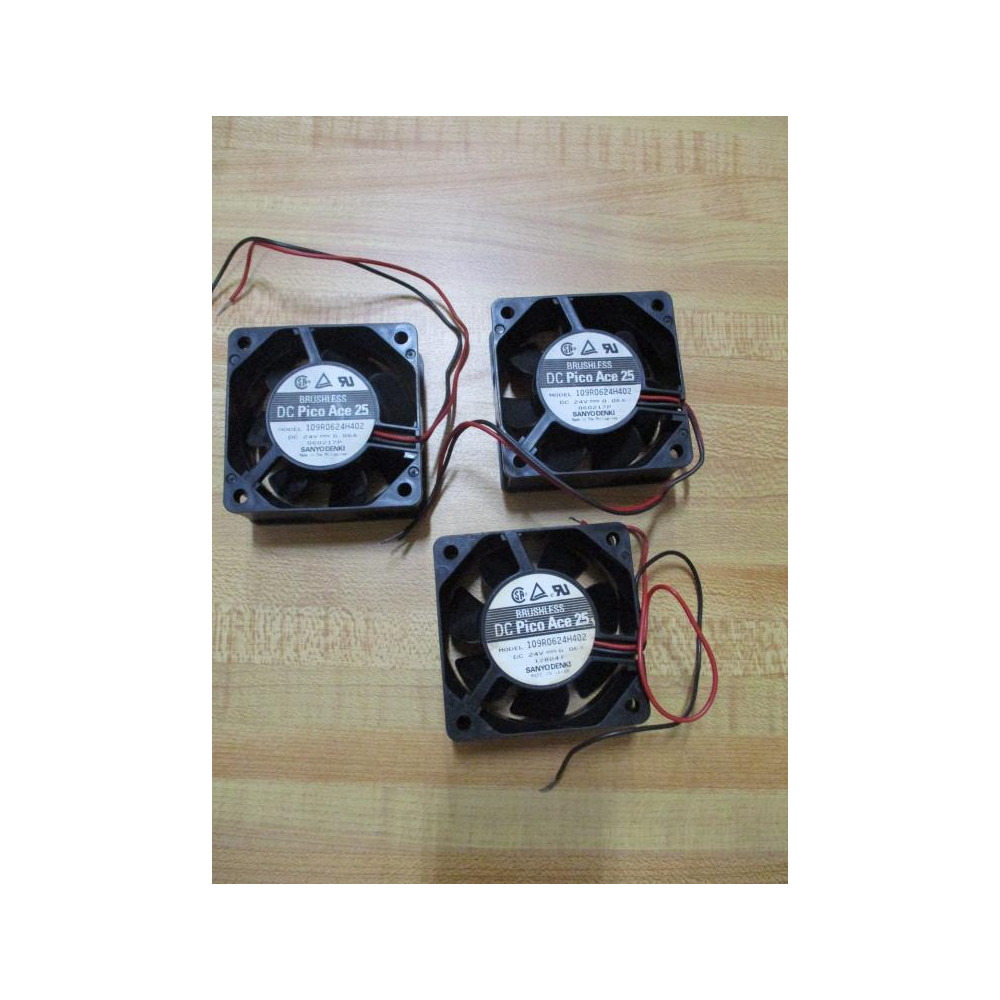 Sanyo Denki 109R0624H402 Pico Ace 25 Fan I09R0624H402 (Pack of 3) - Used