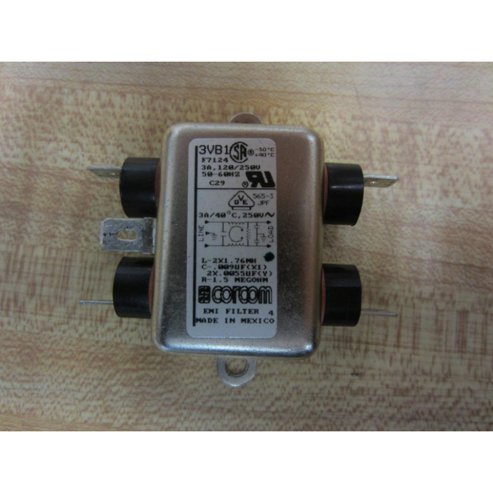 Corcom 3VB1 EMI Filter (Pack of 3) - Used