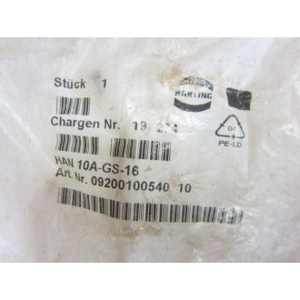 Harting HAN 10A-GS-16 Hood Side Entry 09200100540