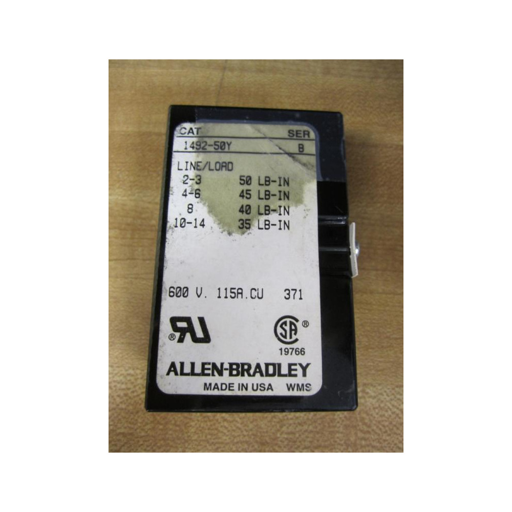 Allen Bradley 1492-50Y Power Block 149250Y - Used