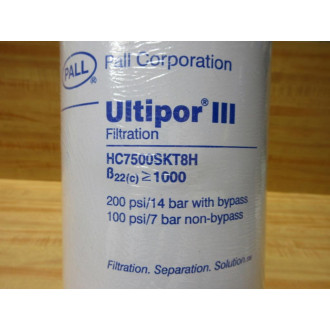 Pall HC7500SKT8H Ultipor III Filter Element 1359686