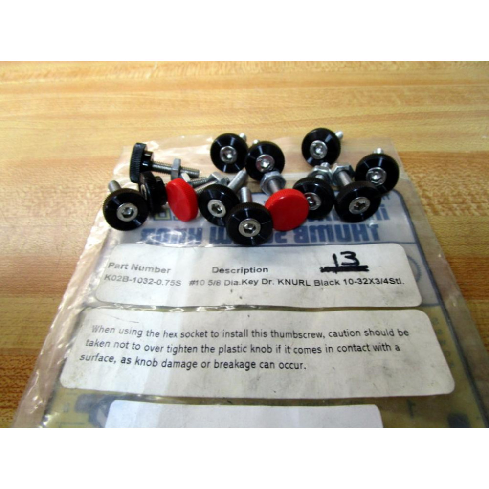 Shear-Loc K02B-1032-0.75S Thumbscrew Knob K02B1032075S