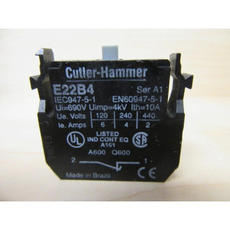 Cutler Hammer E22B4 Eaton Contact Block - Refurbished