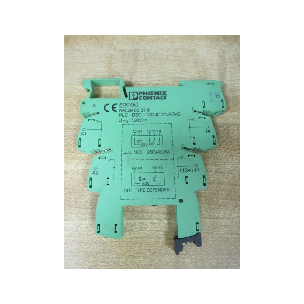 Phoenix Contact PLC-BSC-120UC21SO46 Socket 29 80 31 9 - New No Box