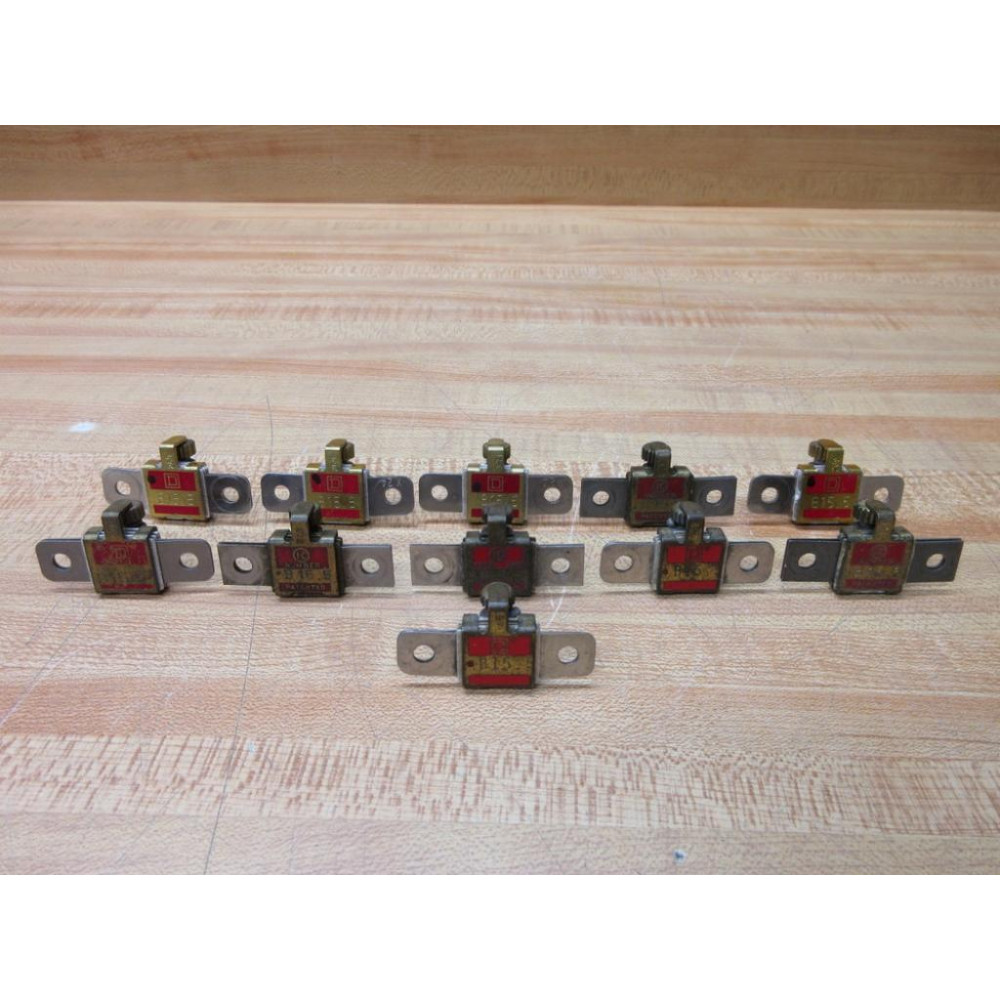 Square D B15.5 Overload Relay Heater Element B155 WO Covers (Pack of 11) - Used