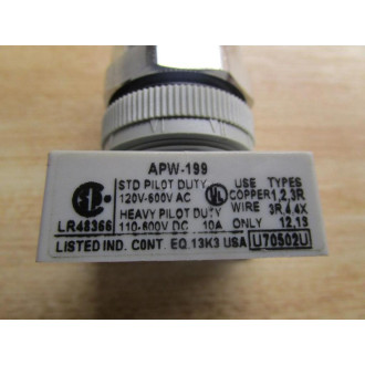 IDEC APW-199 Pilot Light Operator APW199 White APW-199W (Pack of 2) - New No Box