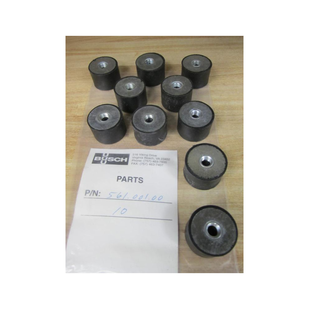 Busch 561.001.00 Rubber Foot 56100100 (Pack of 10)