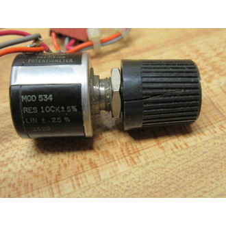 Spectrol MOD 534 Potentiometer MOD534 Cracked Knob 1000KΩ - Used
