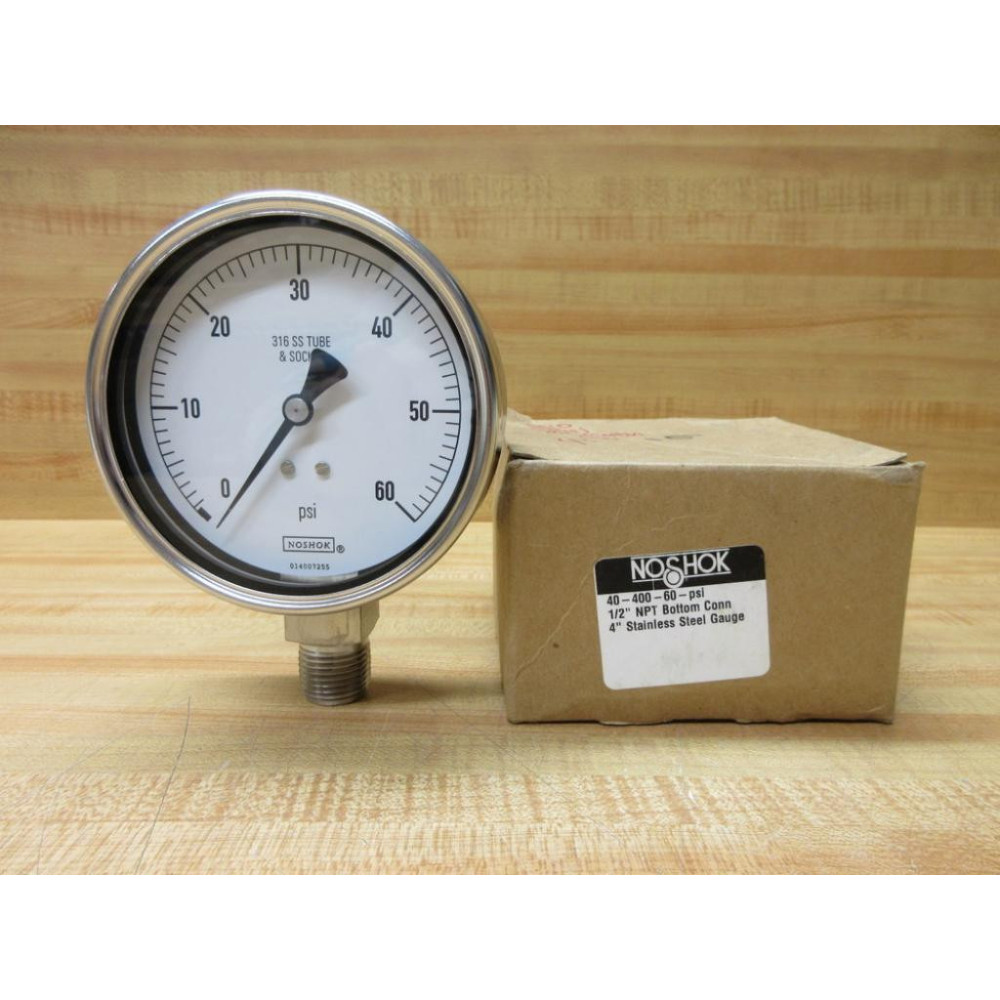 Noshok 40-400-60-PSI Pressure Gauge 4040060PSI