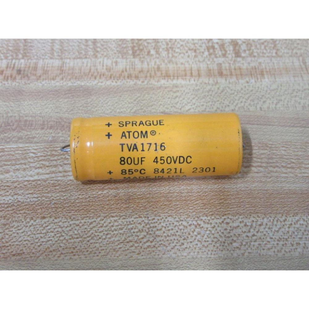 Sprague TVA-1716 Capacitor TVA1716 80UF 450DC - New No Box