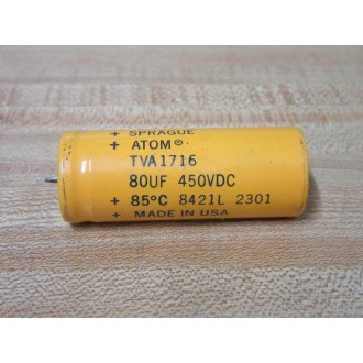 Sprague TVA-1716 Capacitor TVA1716 80UF 450DC - New No Box