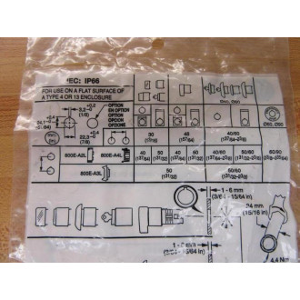 Allen Bradley 800EB-LE6 Blue Button 800EBLE6