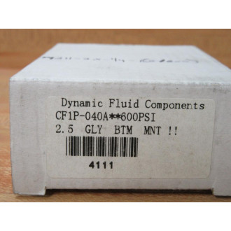 Dynamic Fluid CF1P-004A Gauge CF1P004A 600PSI