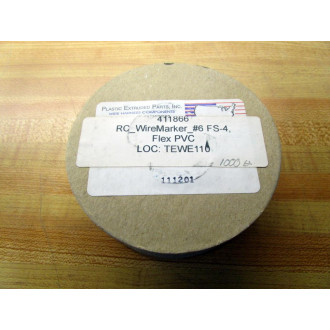 Plastic Extruded Parts 411866 Wire Marker FS-4 6 (Pack of 1000)