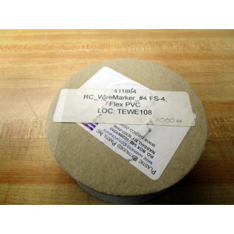 Plastic Extruded Parts 411864 Wire Marker FS-4 4 (Pack of 1000)