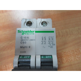 Schneider 24449 10A Breaker MG24449 Merlin Square D 2 Pole - New No Box
