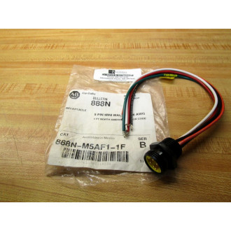 Allen Bradley 888N-M5AF1-1F Cable Receptacle 888NM5AF11F