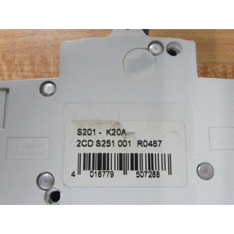 ABB S 201 K 20 A 20A Circuit Breaker S201-K20A (Pack of 4) - Used