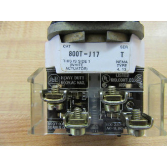 Allen Bradley 800T-J17A (3) Position Selector Switch 800TJ17 W800T-XA - New No Box