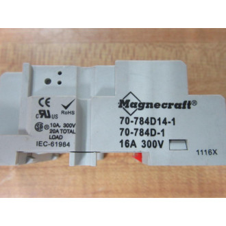 Magnecraft 70-784D14-1 Relay Socket 70-784D-1 (Pack of 3) - New No Box