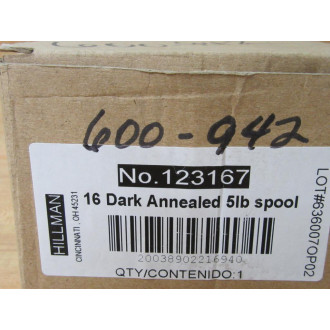 Hillman 123167 16 Gauge Dark Annealed Wire