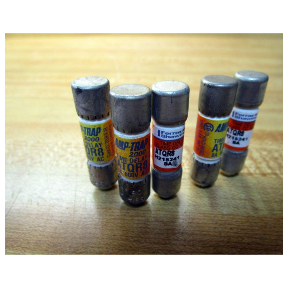 Gould Shawmut Ferraz ATQR8 Mersen Fuse Cross Ref 4ZCF5 (Pack of 5) - New No Box
