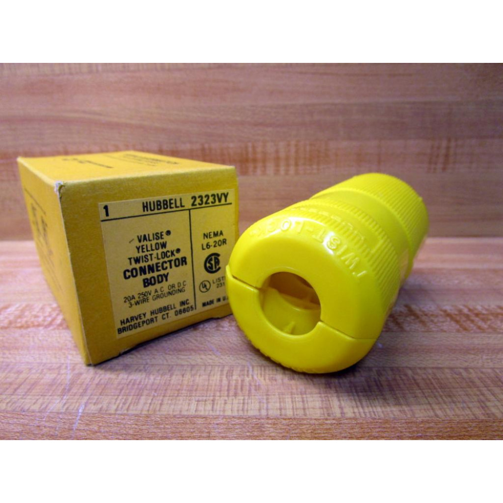 Hubbell 2323VY Twist-Lock Connector Body