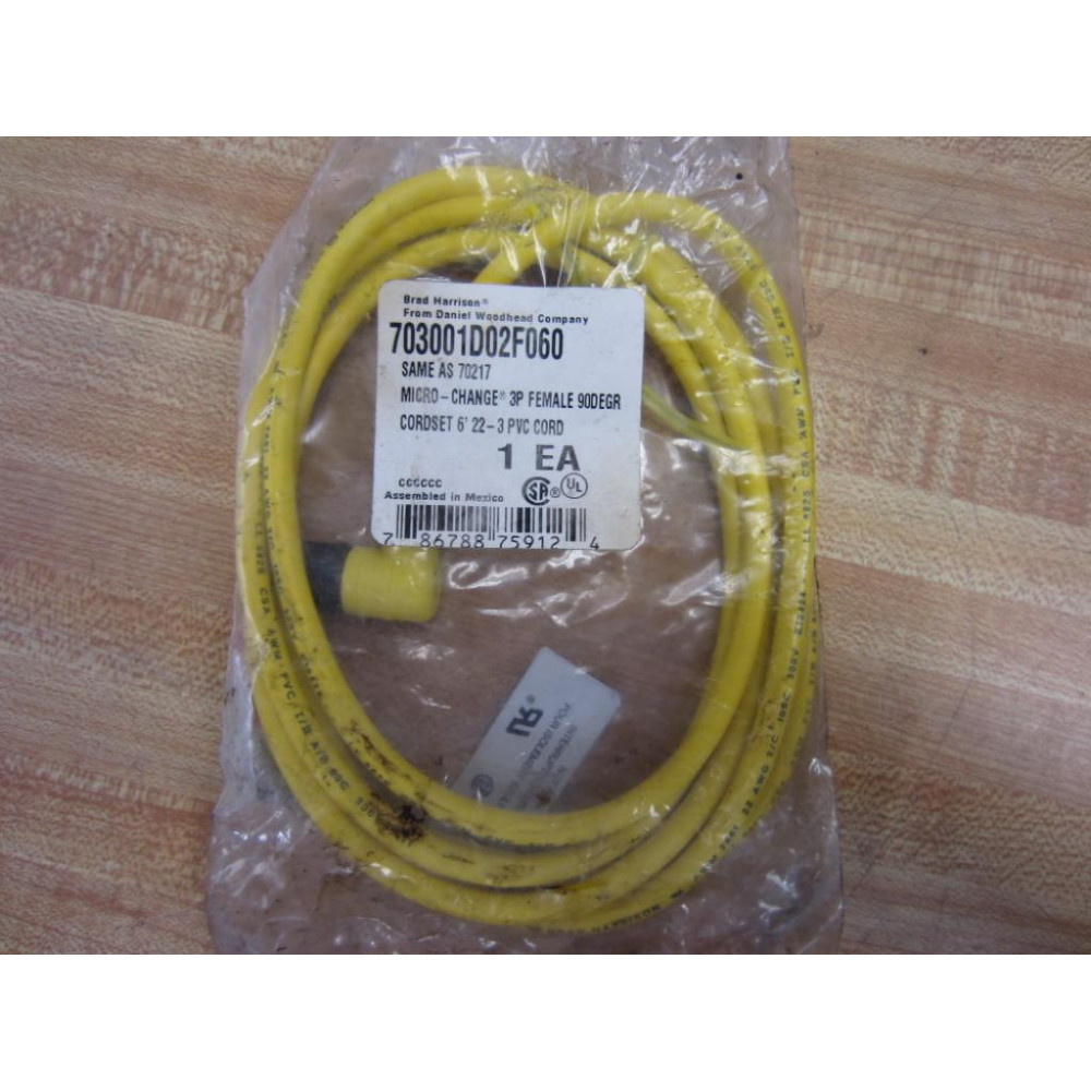 Woodhead 703001D02F060 Cords