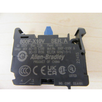Allen Bradley 800F-X10V Contact Block 800FX10V