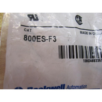 Allen Bradley 800ES-F3 Flush Button 800ESF3 Black 800ES-F2