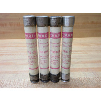 Gould Shawmut Ferraz TRS-12-R Fuse Cross Ref 4YZL2 (Pack of 4) - Used