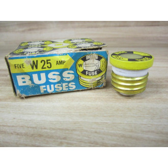 Bussmann W-25 Plug Fuse  W25 Buss (Pack of 5)