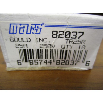 Gould Shawmut Ferraz TR25R Fuse Cross Ref 4YZD9 (Pack of 10)