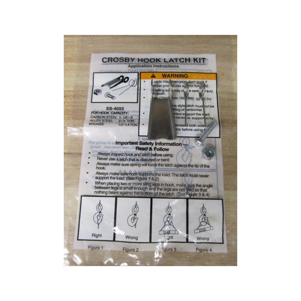 Crosby SS-4055 Hook Latch Kit 1.0-1.4 TON