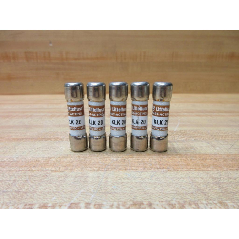 Littelfuse KLK 20 Fuse Cross Ref 486K17, KLK020 (Pack of 5) - New No Box