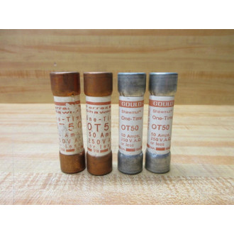Gould Shawmut Ferraz OT-50 Fuse Cross Ref 4XF96 0T-50 (Pack of 4) - New No Box