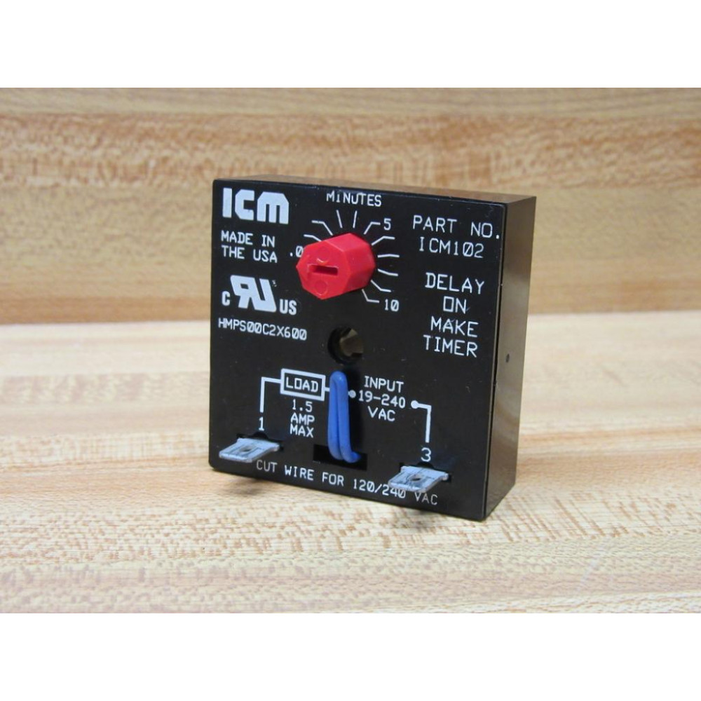 ICM ICM102 Time Delay Relay Tested 19-240VAC - New No Box