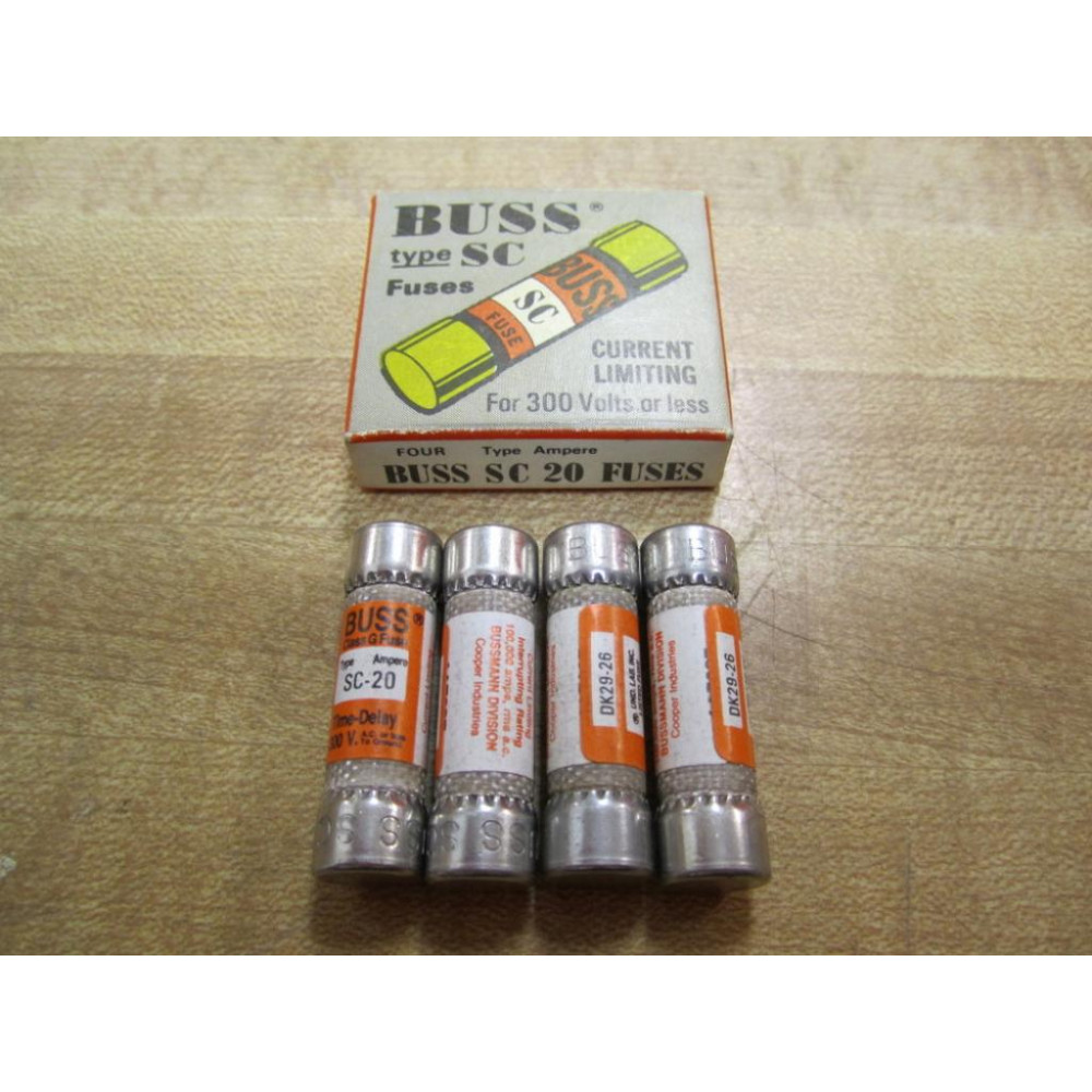 Buss SC-20 Bussmann Fuse Cross Ref 1CZ45 (Pack of 4)