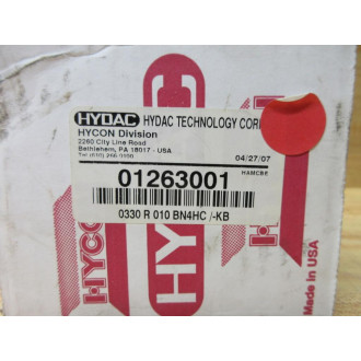Hydac 01263001 Hycon Hydraulic Filter 0330 R 010