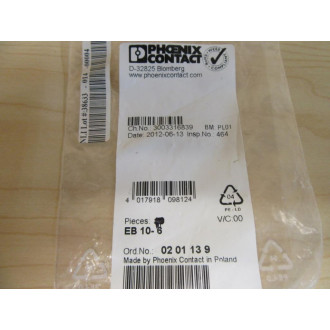 Phoenix Contact EB10-6 Jumpers 0201139 (Pack of 6)