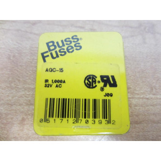 Buss AGC-15 Bussmann Fuse Cross Ref 1BZ07 Metal Strip Element (Pack of 10)
