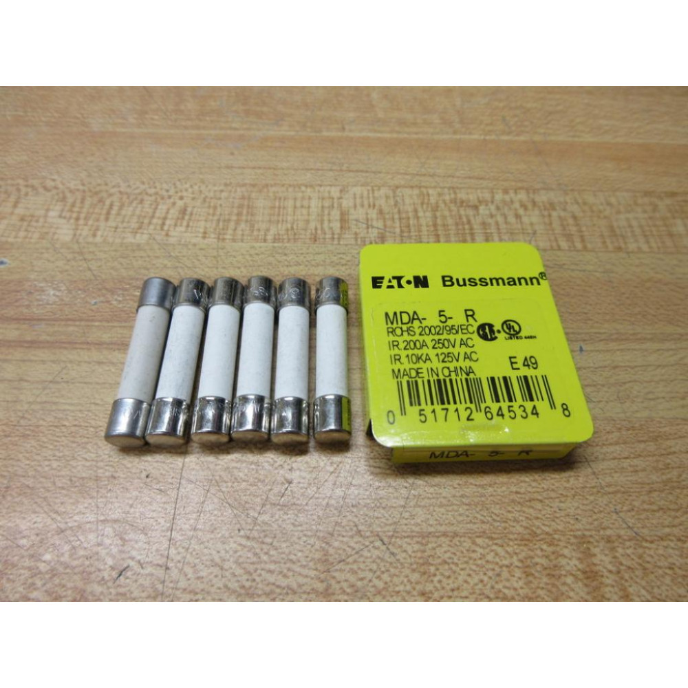 Buss MDA-5 Bussmann Fuse Cross Ref 1CM13 White (Pack of 6)