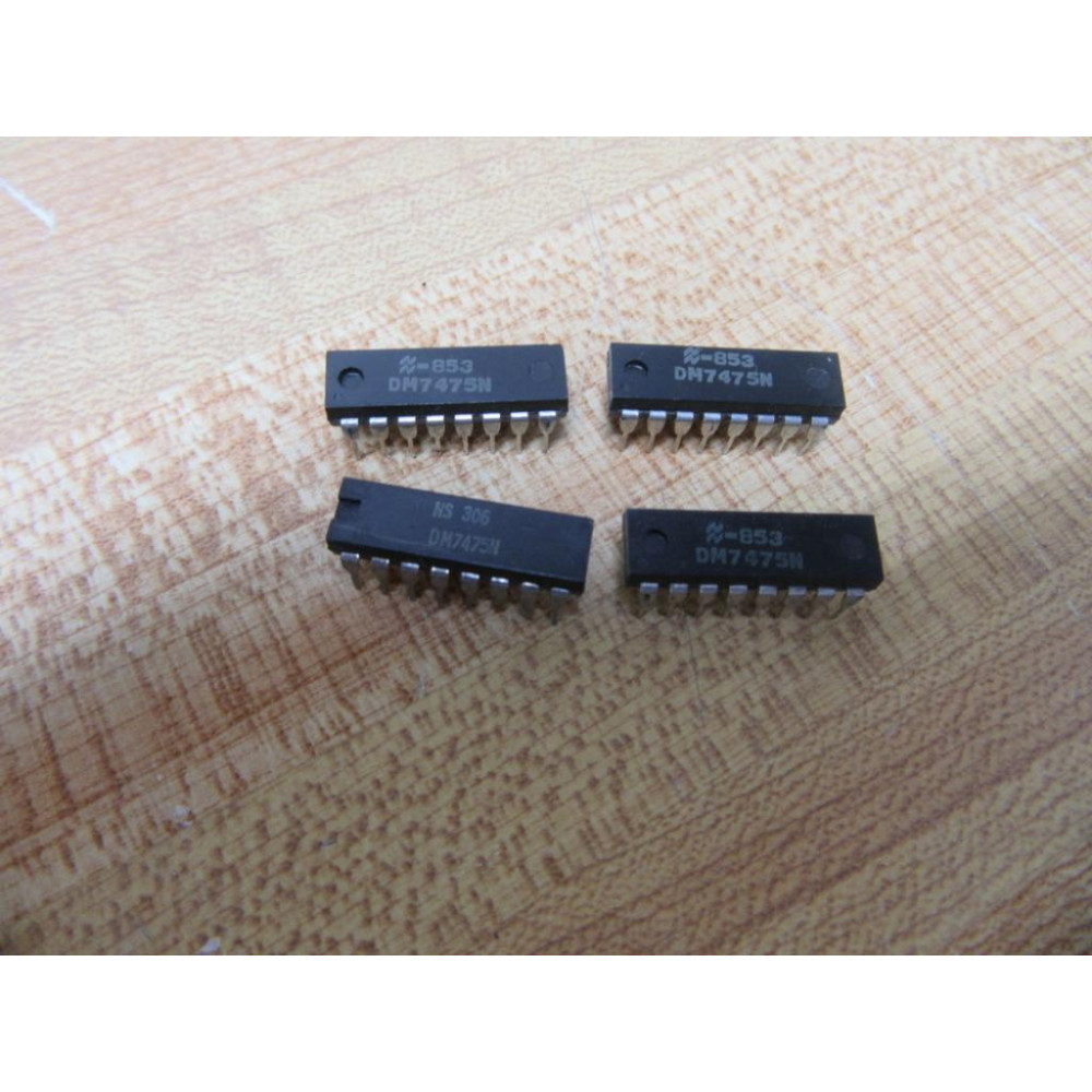 National Semiconductor DM7475N Integrated Circuit (Pack of 4)