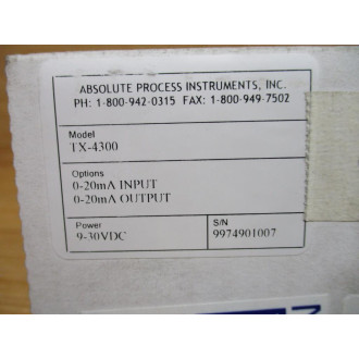 Absolute Process Instruments TX-4300 Isolation Transmitter Relay TX4300