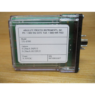 Absolute Process Instruments TX-4300 Isolation Transmitter Relay TX4300